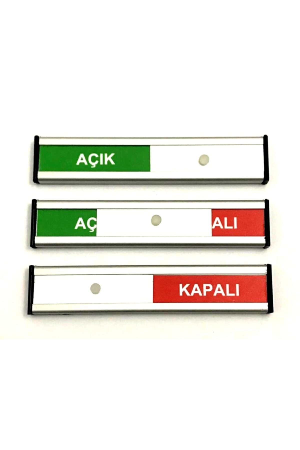 SE-Dizayn Açık - Kapalı Tabelası Kapı Isimliği Yönlendirme Levhası Sürgülü Kapı Panosu